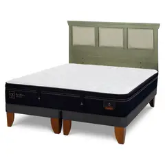 CIC - Cama Europea S Premium 2 Plazas + Respaldo