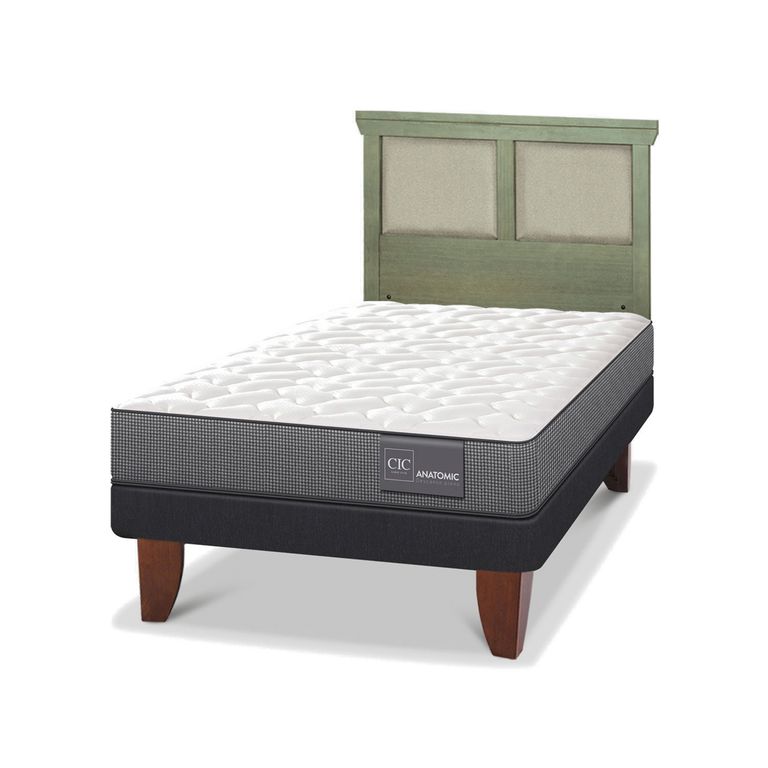 CIC Cama Europea Anatomic 1.5 Plazas + Respaldo