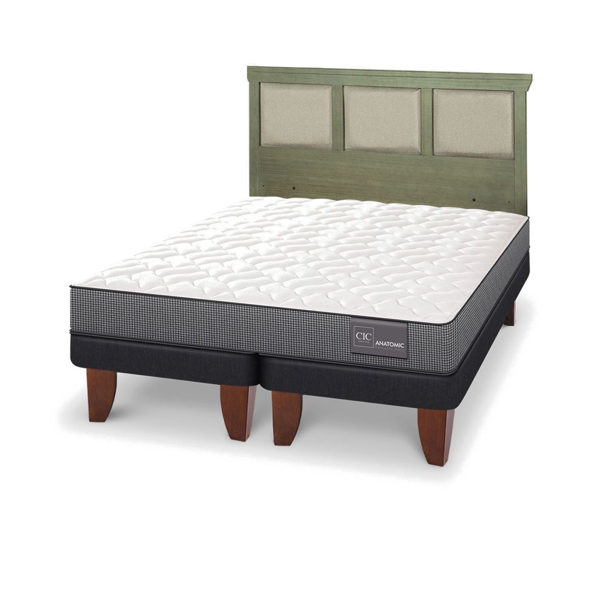 CIC - Cama Europea Anatomic 2 Plazas + Respaldo Cic