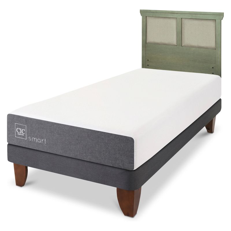 CIC - Cama Europea Smart 1 Plaza + Respaldo Cic