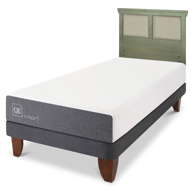 CIC Cama Europea Smart 1.5 Plazas + Respaldo