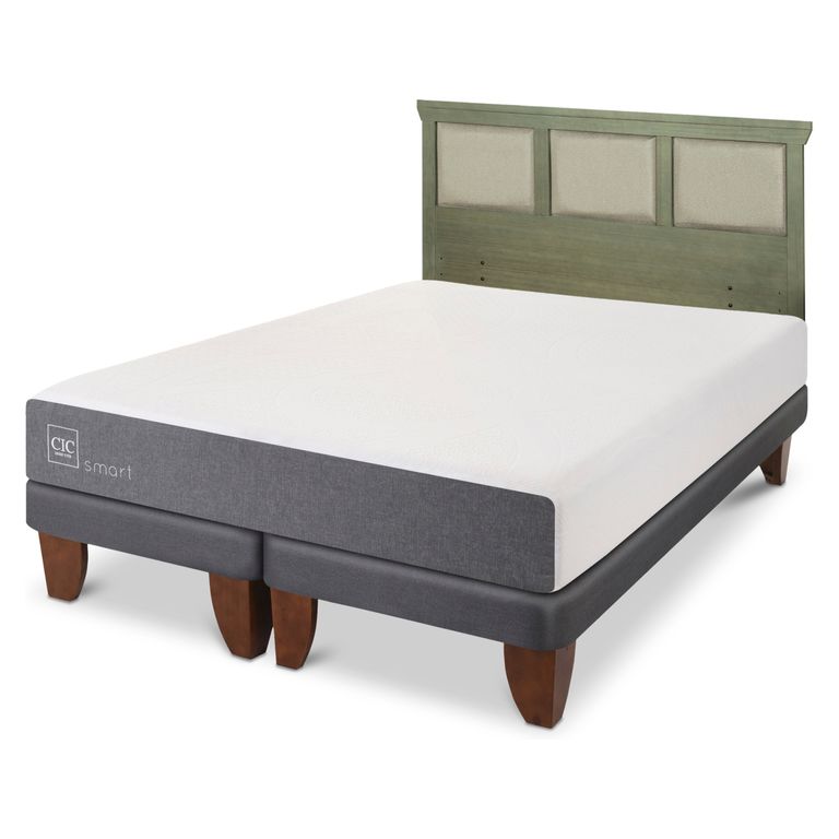 CIC Cama Europea Smart 2 Plazas + Respaldo