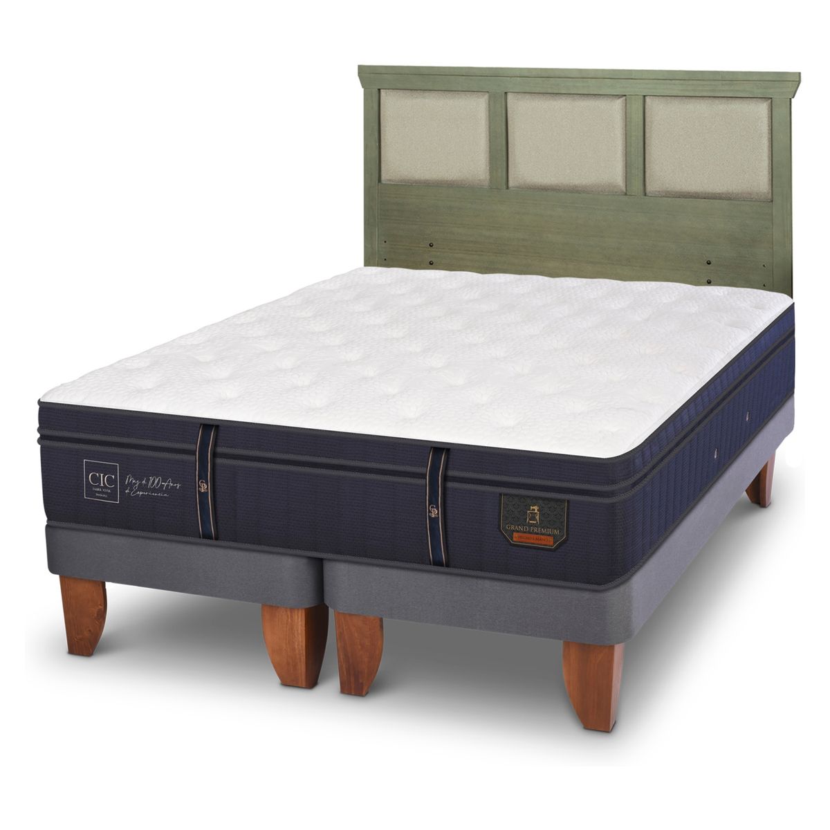 CIC - Cama Europea G Premium 2 Plazas + Respaldo Cic