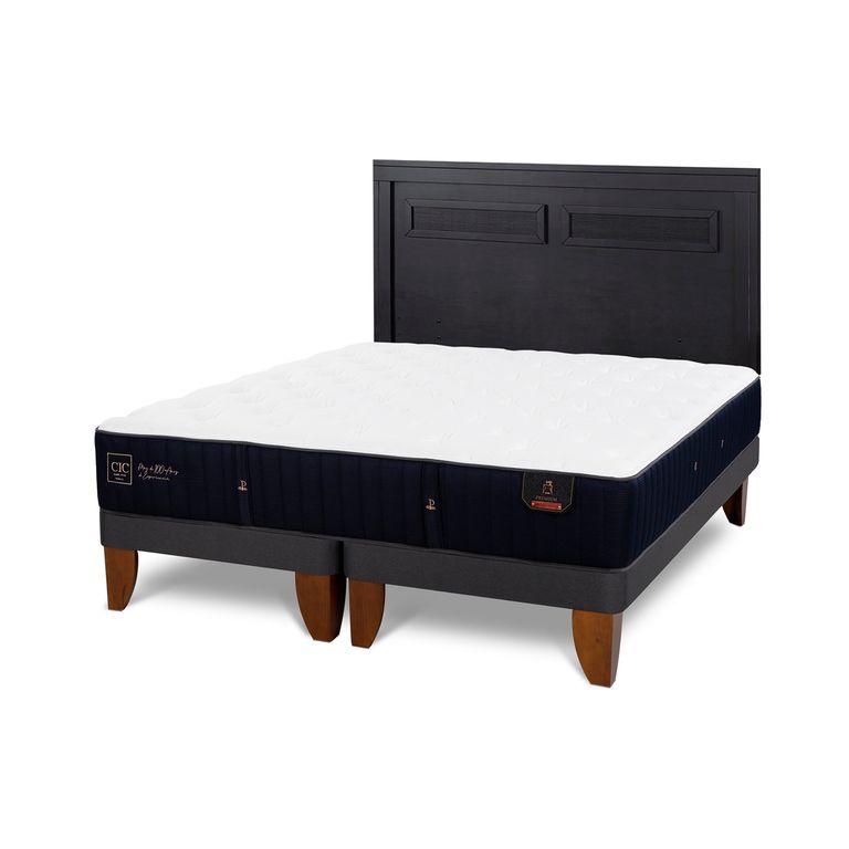 CIC Cama Europea Premium 2 Plazas + Respaldo