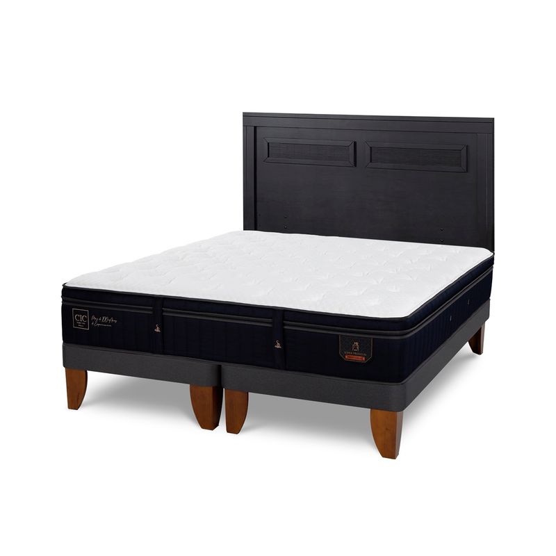 CIC - Cama Europea S Premium 2 Plazas + Respaldo Cic
