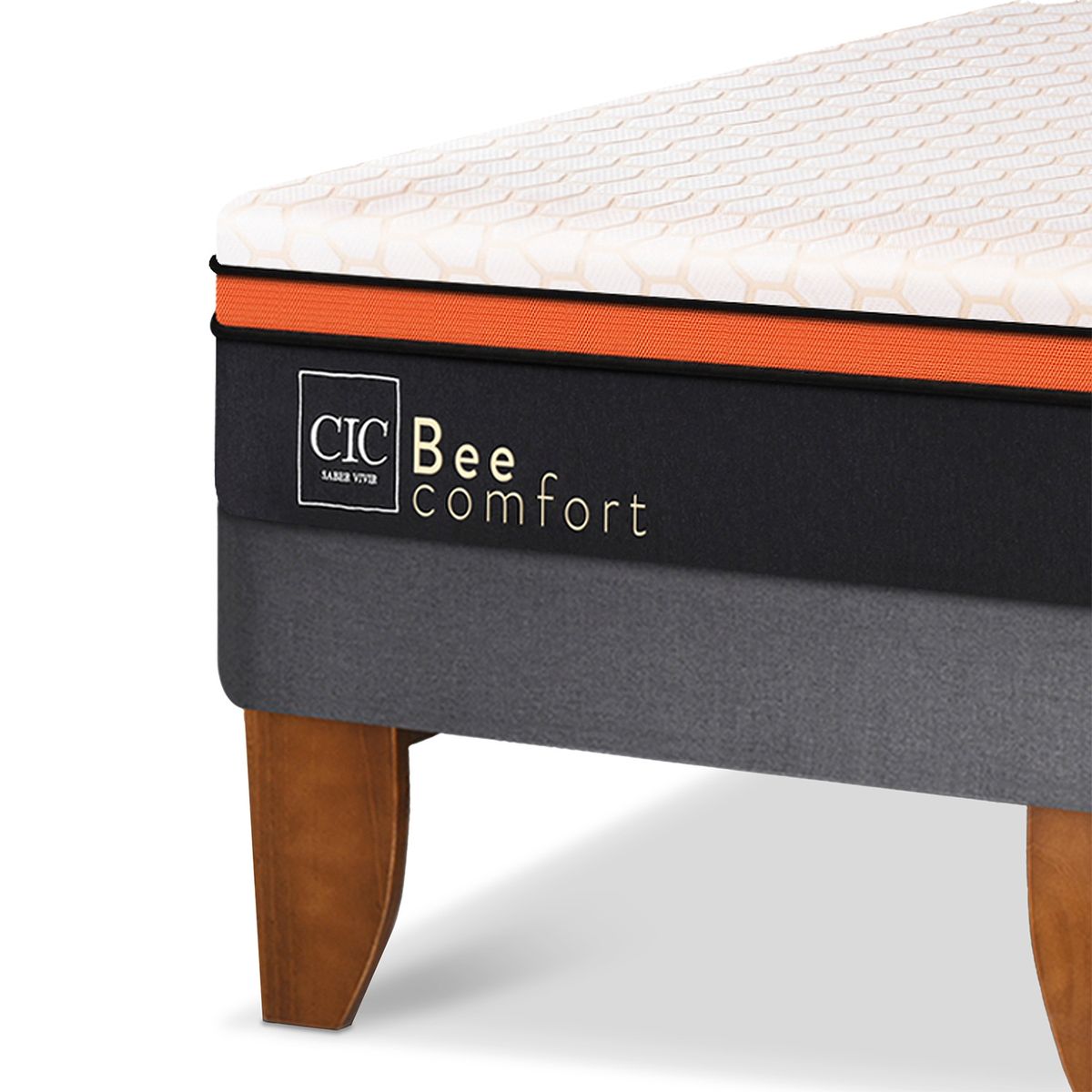 CIC - Cama Europea Beecomfort 2 Plazas + Respaldo Cic