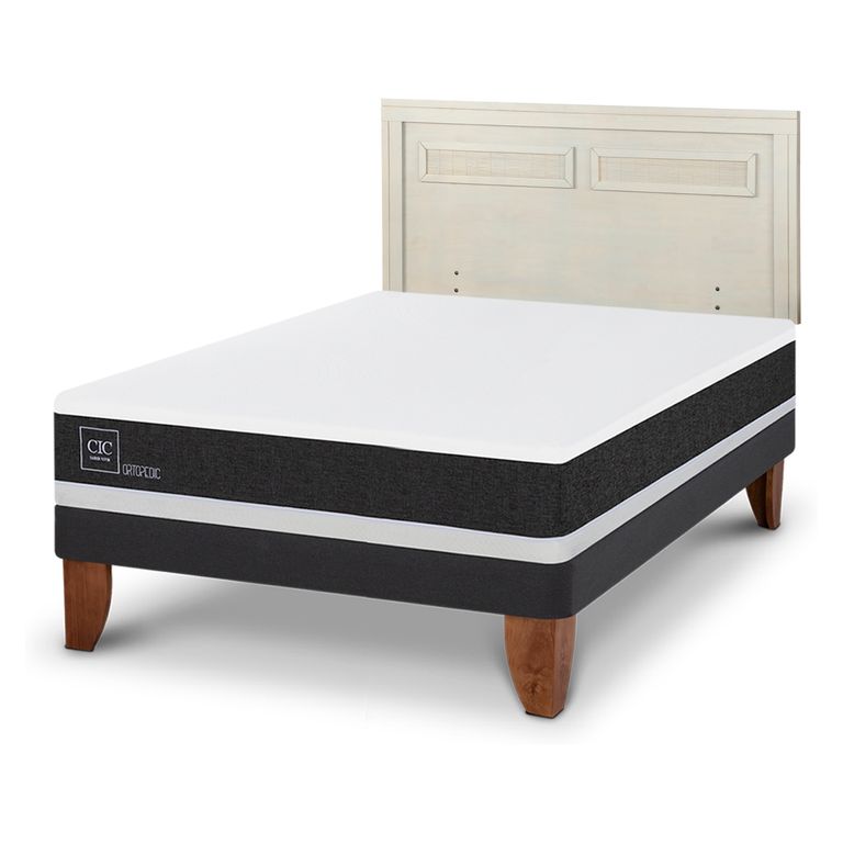 CIC Cama Europea Ortopedic 2 Plazas + Respaldo