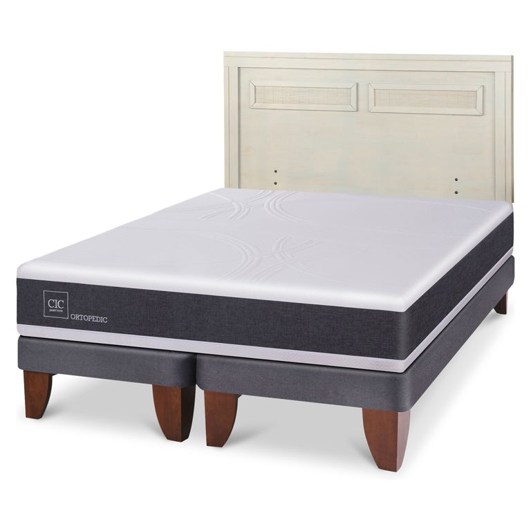 CIC Cama Europea Ortopedic 2 Plazas + Respaldo