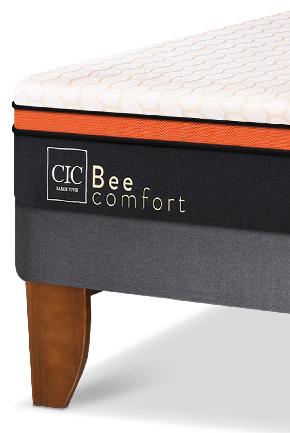 CIC - Cama Europea Beecomfort 2 Plazas + Respaldo Cic