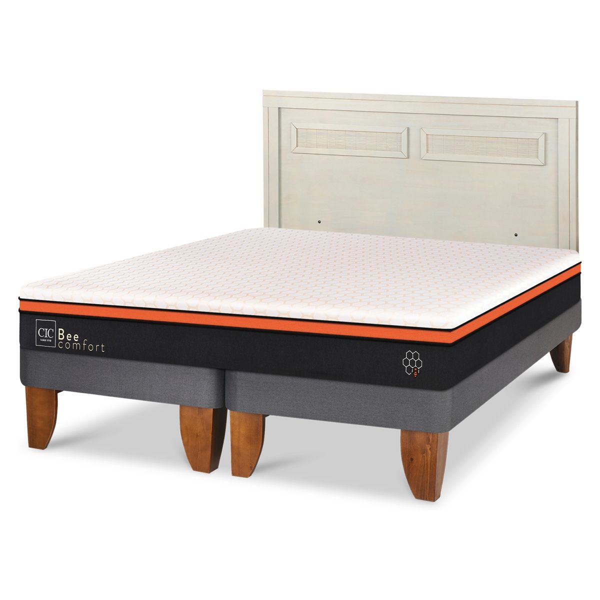 CIC - Cama Europea Beecomfort King + Respaldo Cic