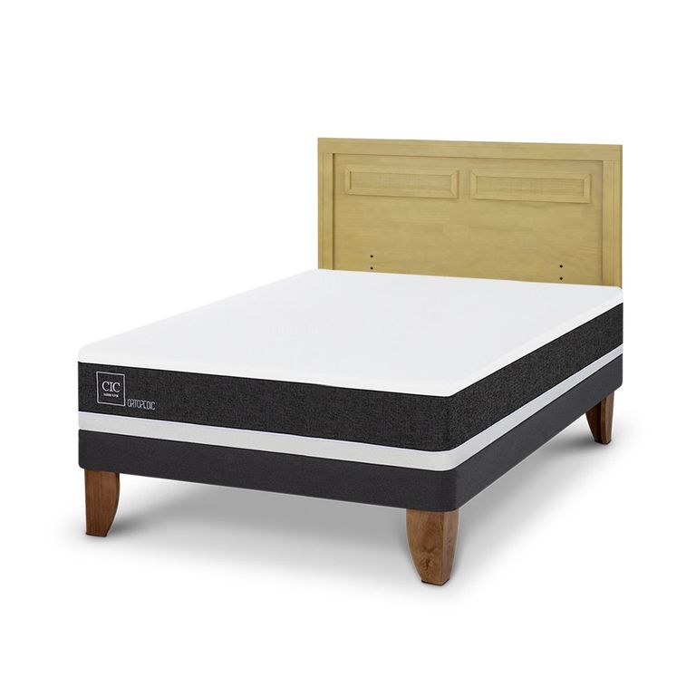 CIC Cama Europea Ortopedic 2 Plazas + Respaldo