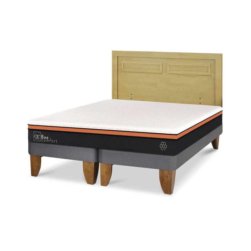 CIC - Cama Europea Beecomfort 2 Plazas + Respaldo Cic