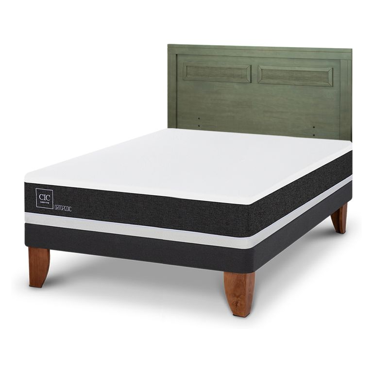 CIC Cama Europea Ortopedic 2 Plazas + Respaldo