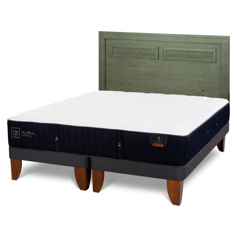 CIC - Cama Europea Premium 2 Plazas + Respaldo Cic