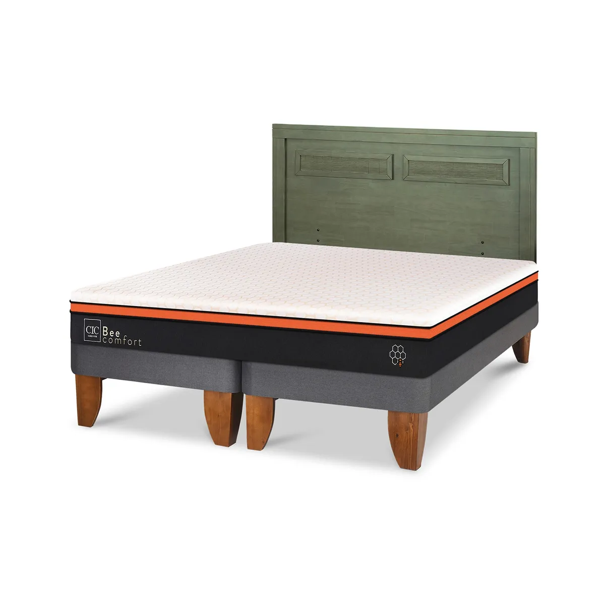 CIC - Cama Europea Beecomfort 2 Plazas + Respaldo Cic
