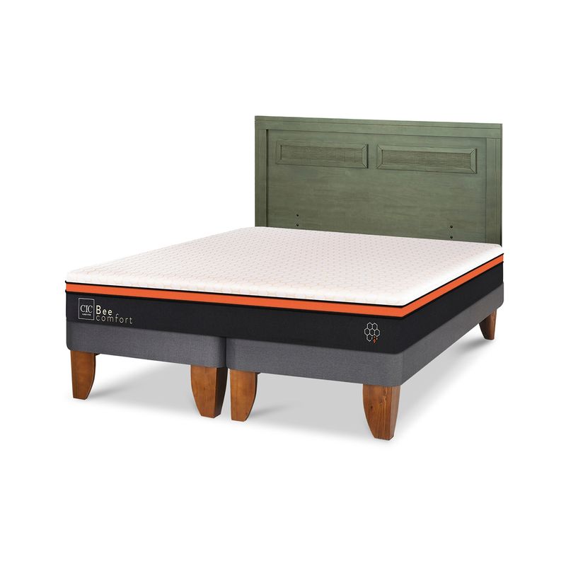 CIC - Cama Europea Beecomfort 2 Plazas + Respaldo Cic