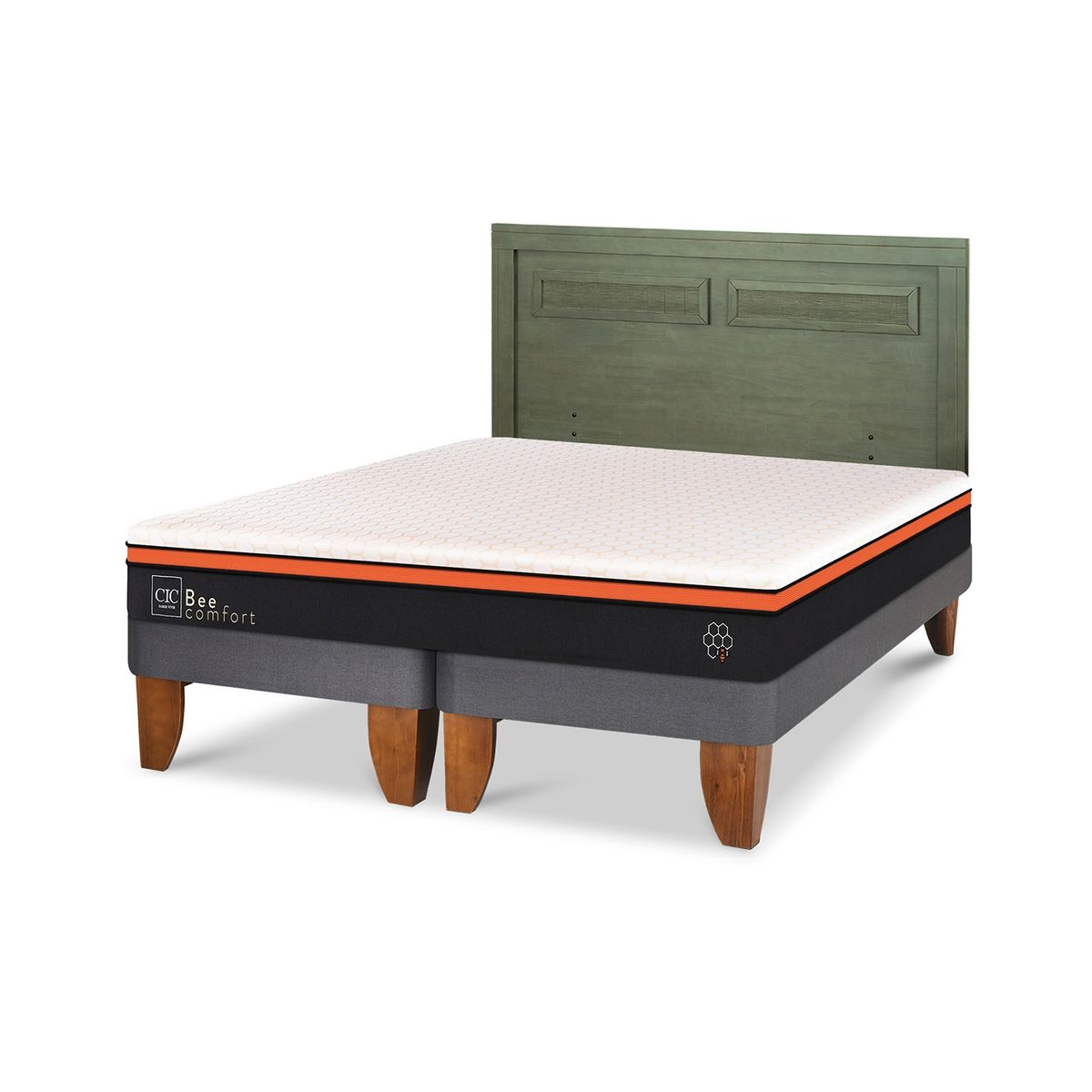 CIC - Cama Europea Beecomfort King + Respaldo Cic