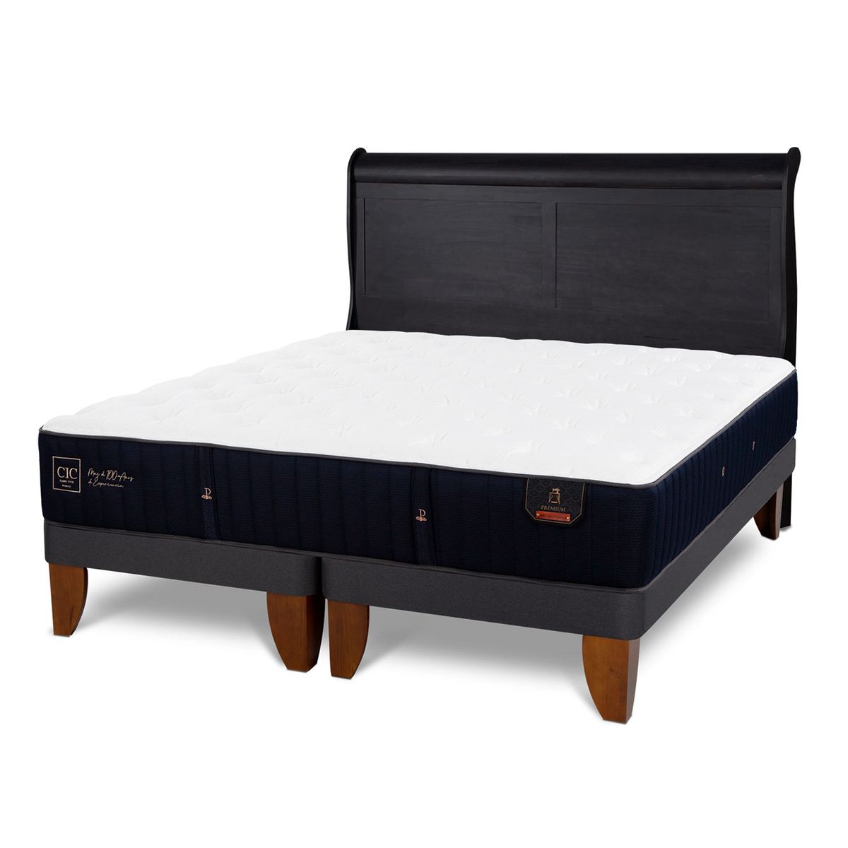 CIC - Cama Europea Premium 2 Plazas + Respaldo Cic