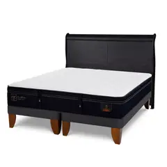 CIC - Cama Europea S Premium 2 Plazas + Respaldo