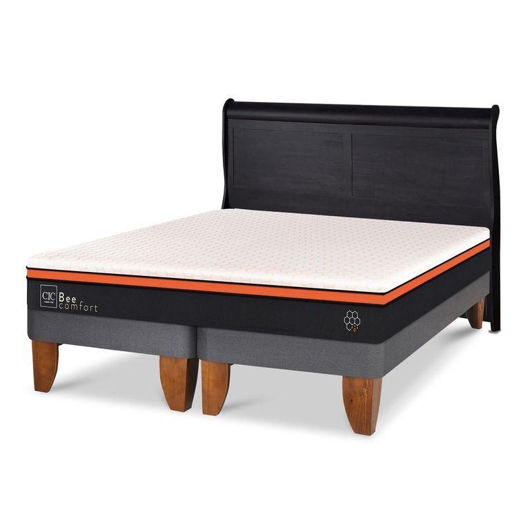 CIC Cama Europea Beecomfort 2 Plazas + Respaldo