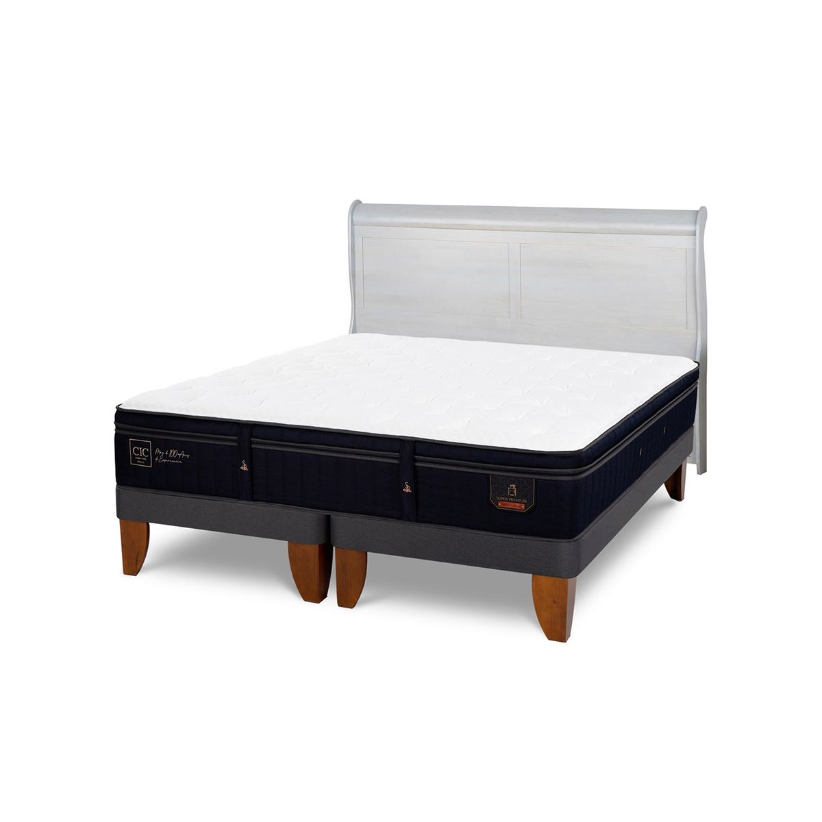 CIC - Cama Europea S Premium King + Respaldo Cic