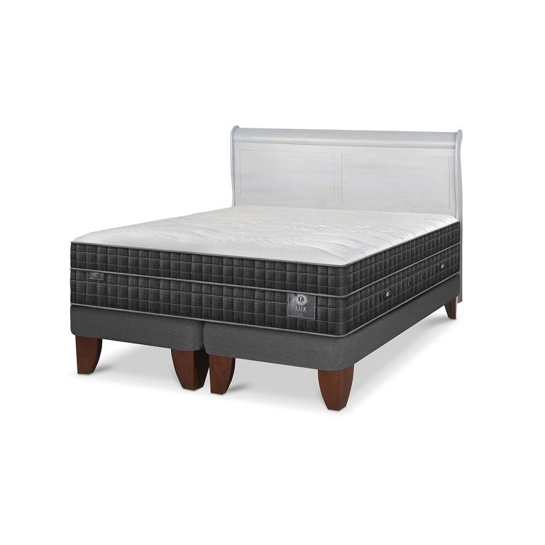 CIC Cama Europea Lux 2 Plazas + Respaldo