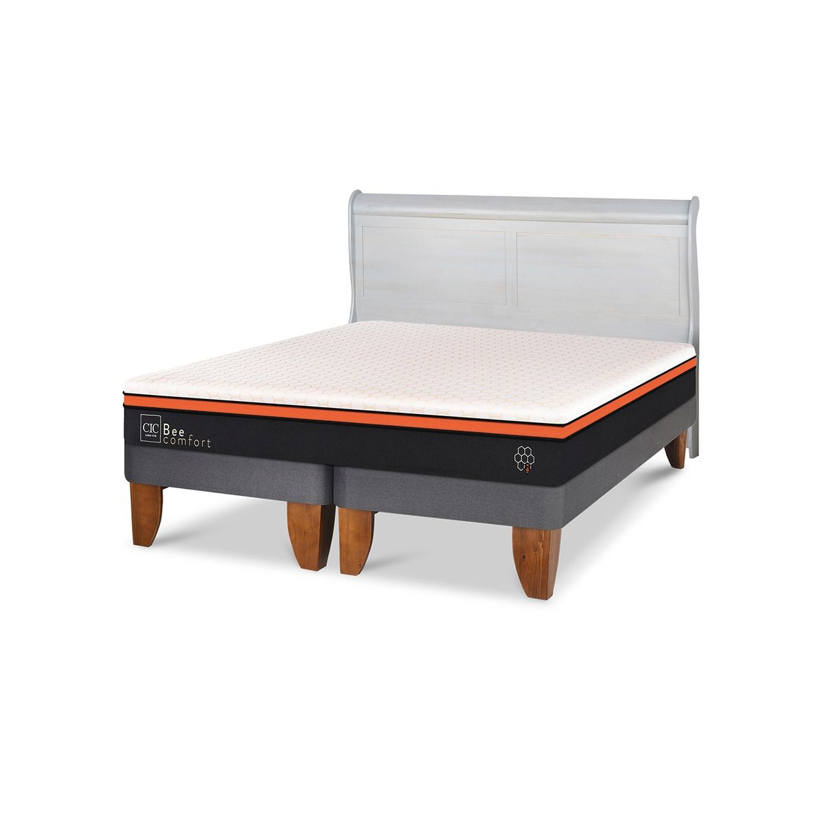 CIC - Cama Europea Beecomfort King + Respaldo Cic