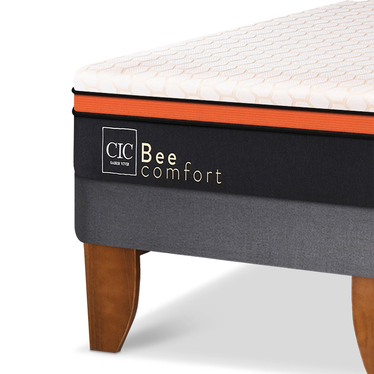 CIC - Cama Europea Beecomfort King + Respaldo Cic