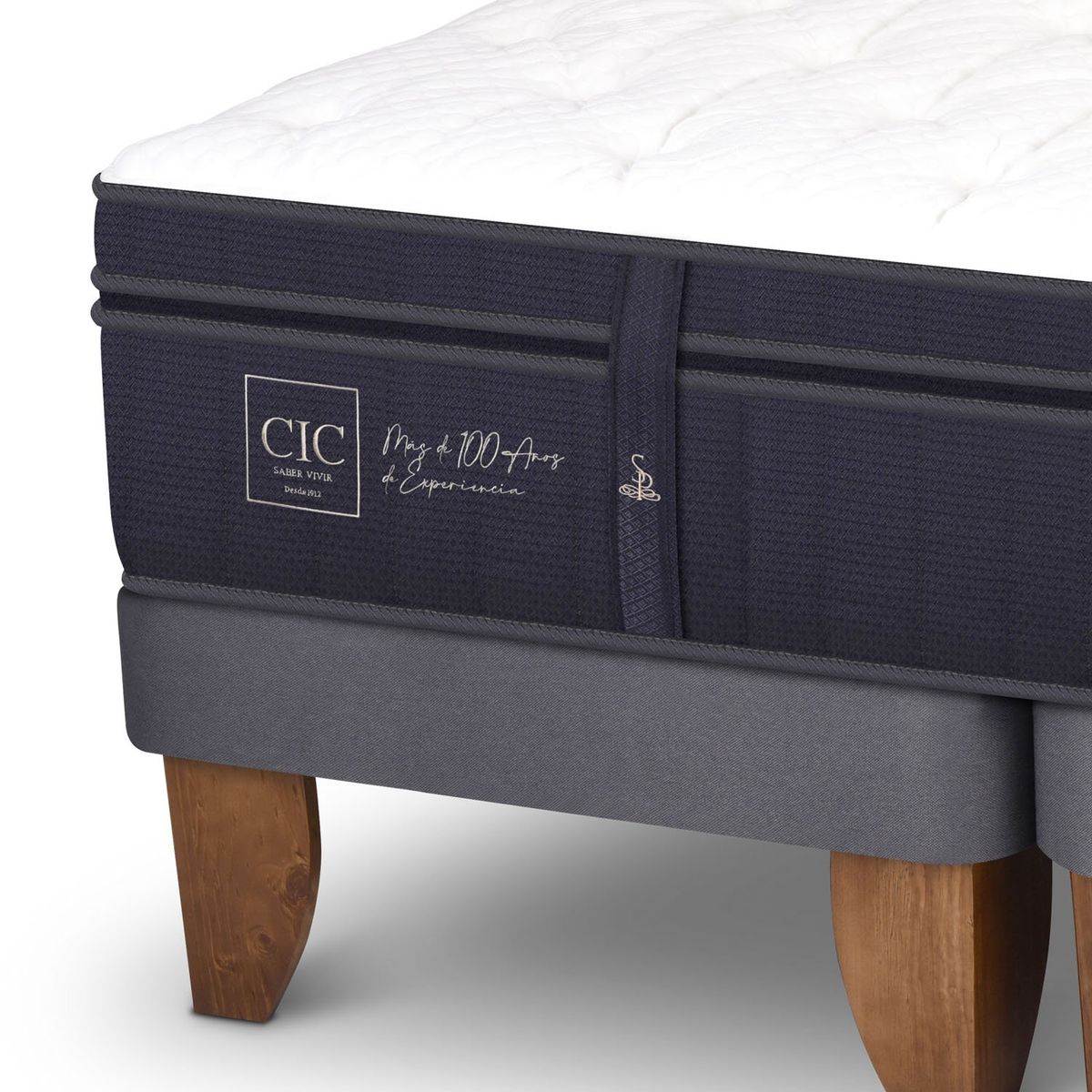 CIC - Cama Europea S Premium 2 Plazas + Respaldo Cic