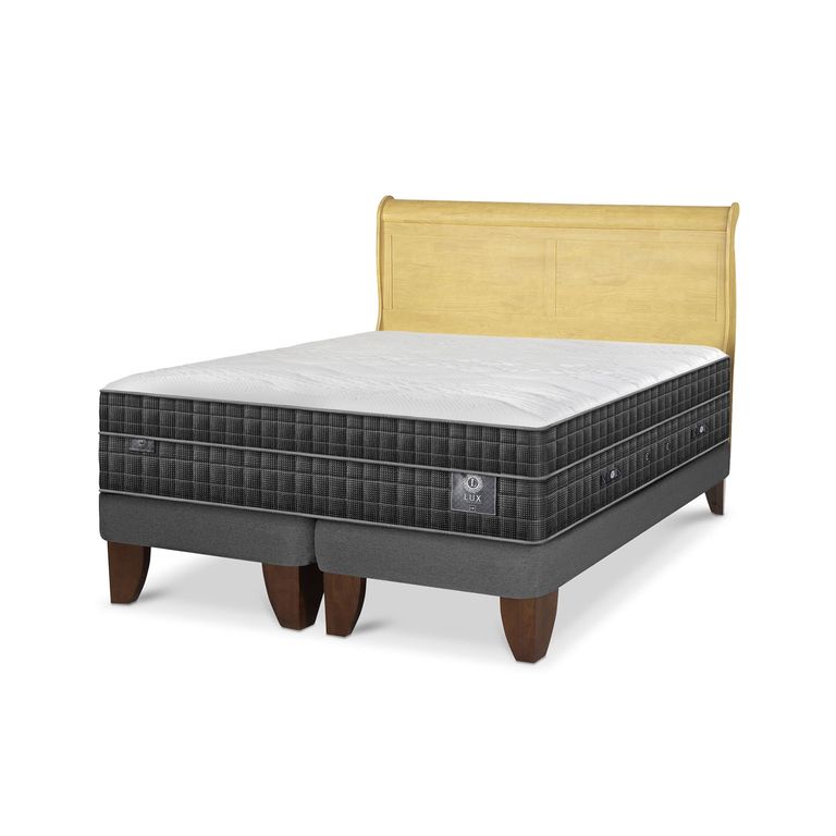 CIC Cama Europea Lux 2 Plazas + Respaldo