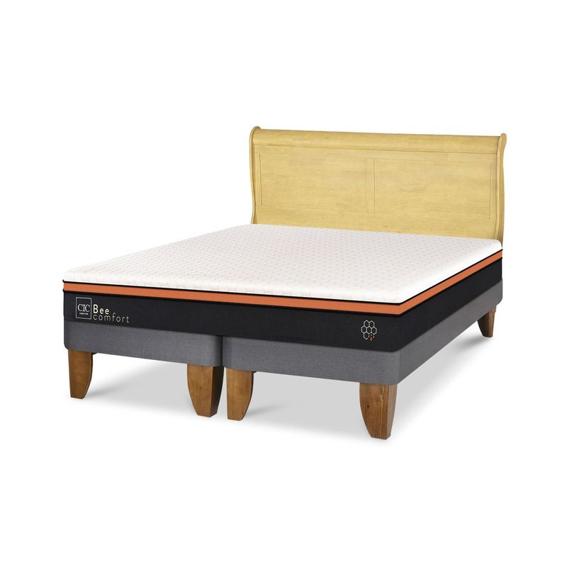 CIC - Cama Europea Beecomfort 2 Plazas + Respaldo Cic