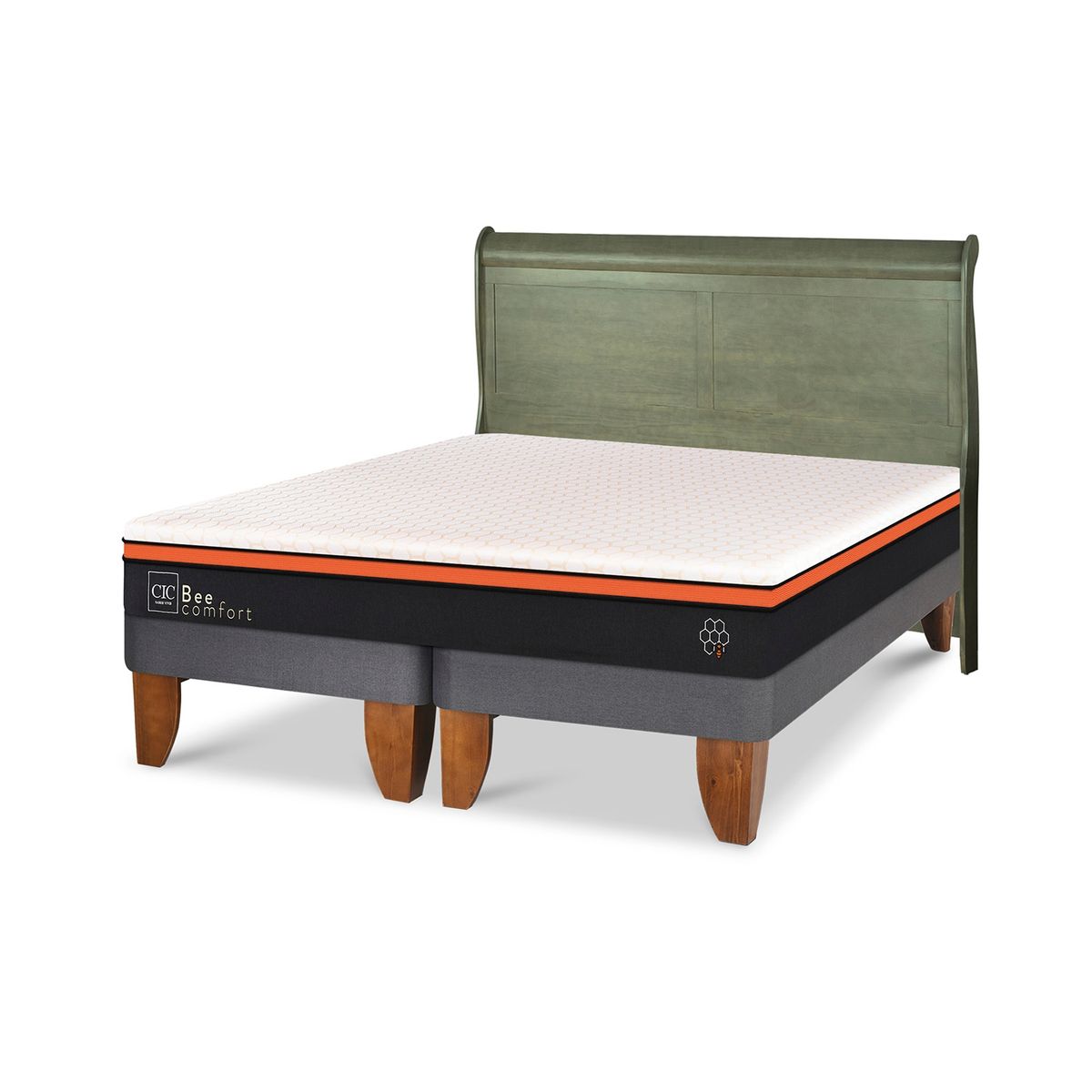 CIC - Cama Europea Beecomfort King + Respaldo Cic