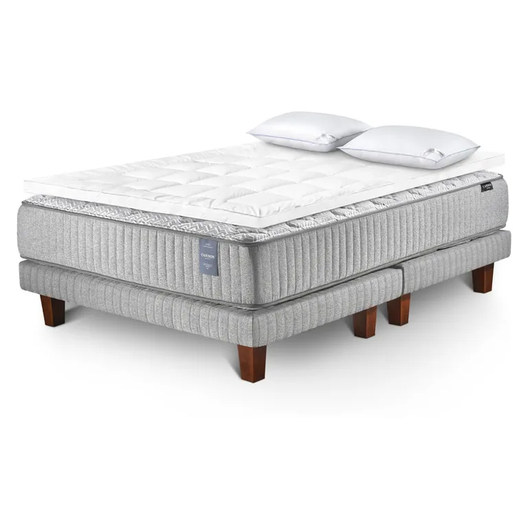 Cama Hybrid 2 Plazas Visco +Topper+Alm