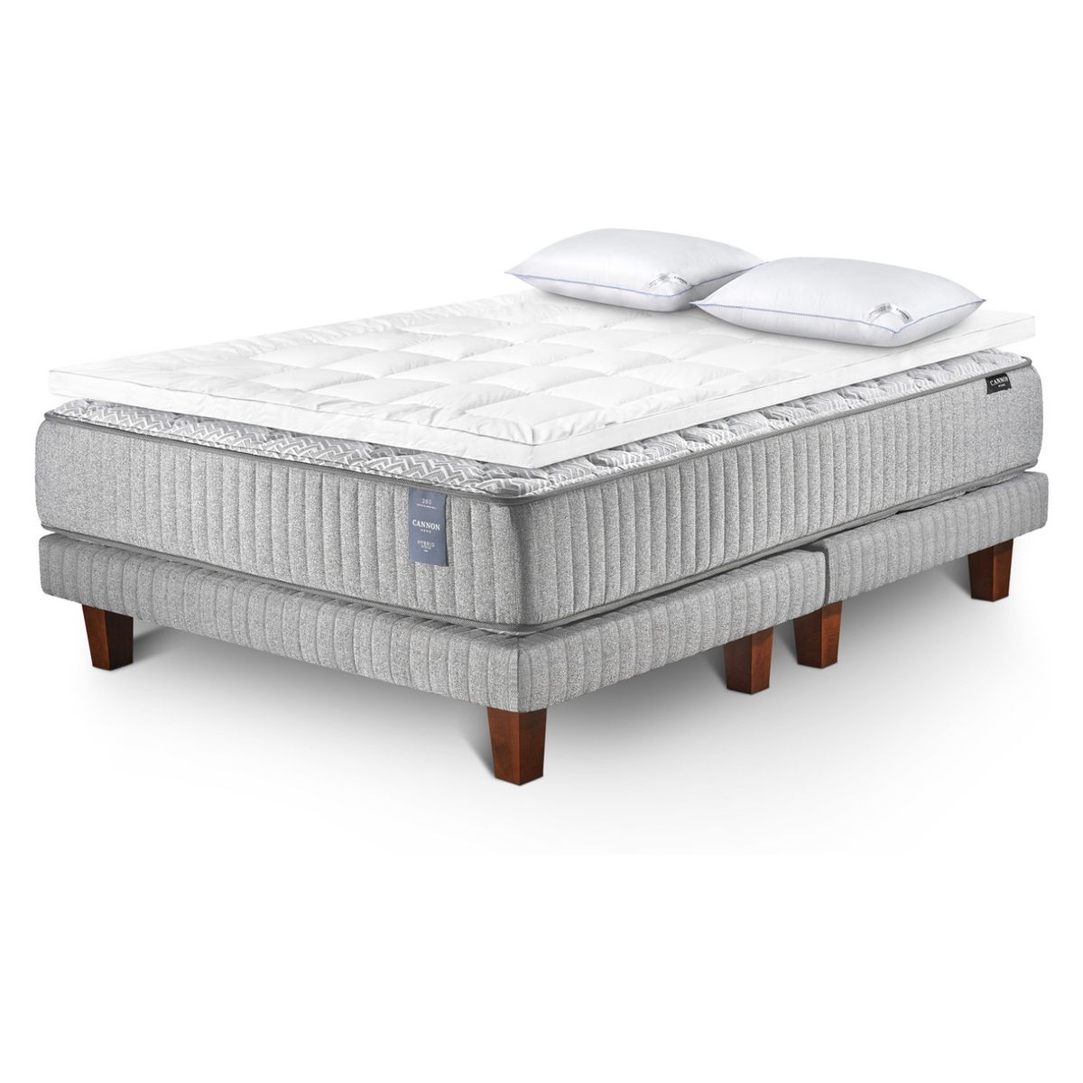 CANNON - Cama Hybrid King Visco +Topper+Almohada Cannon
