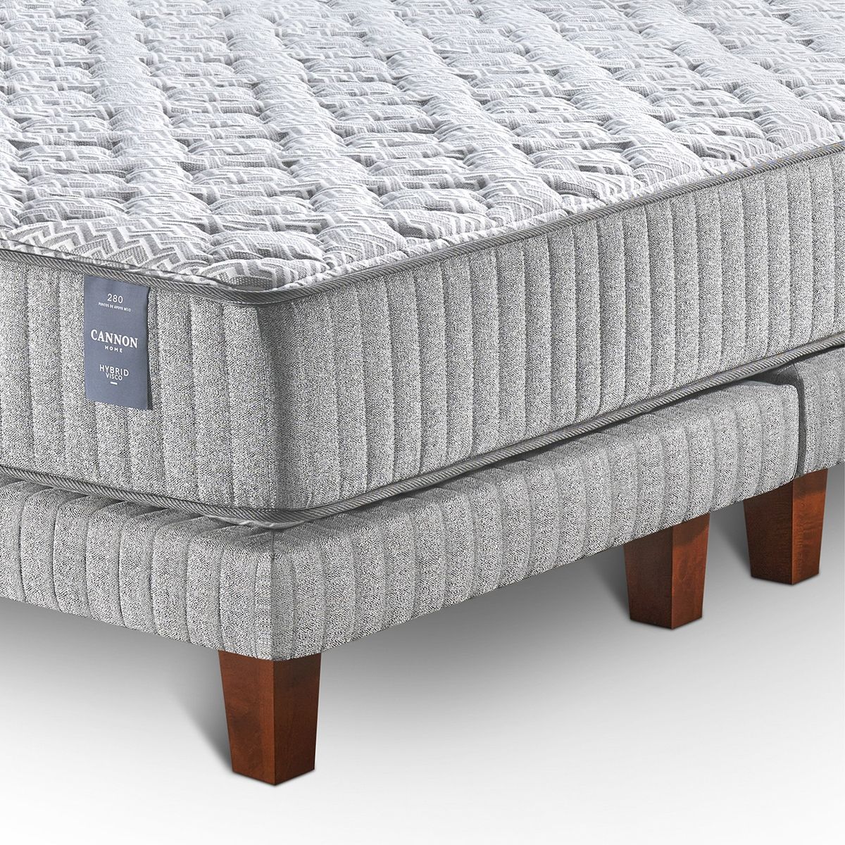 CANNON - Cama Hybrid King Visco +Topper+Almohada Cannon