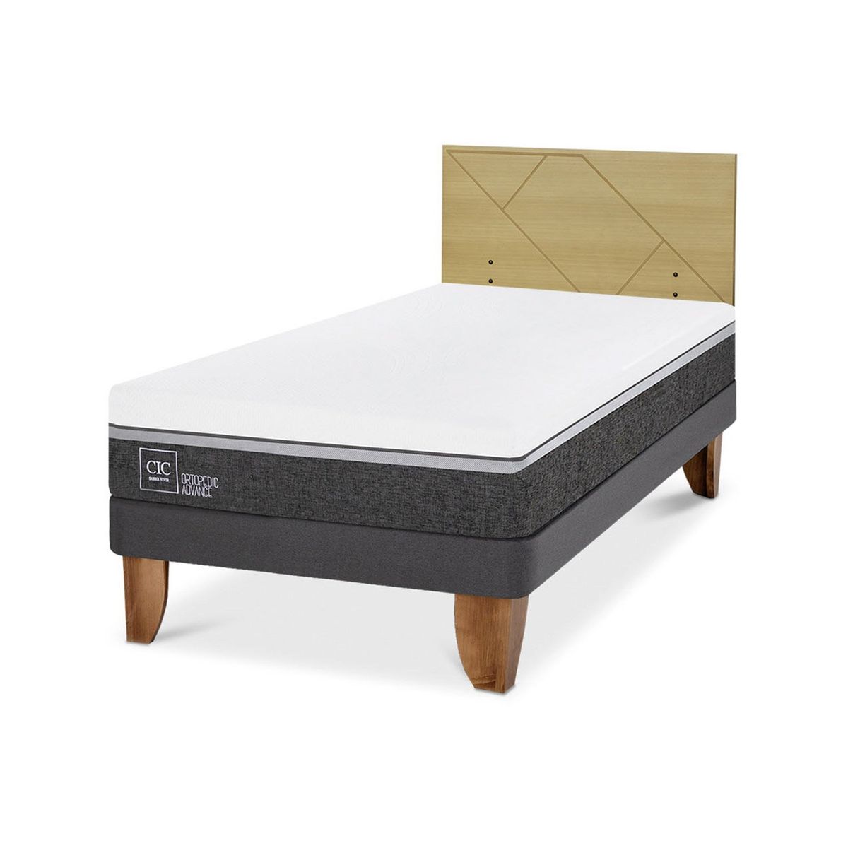CIC - Camas Europeas Ortope Ad 1.5 Plazas + Respaldo Cic