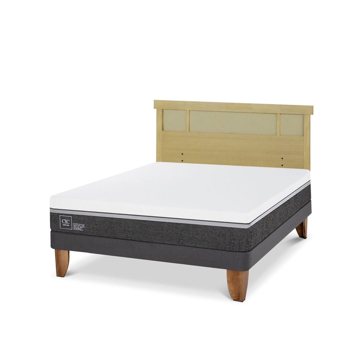 CIC - Cama Europea Ortope Ad King + Respaldo Cic