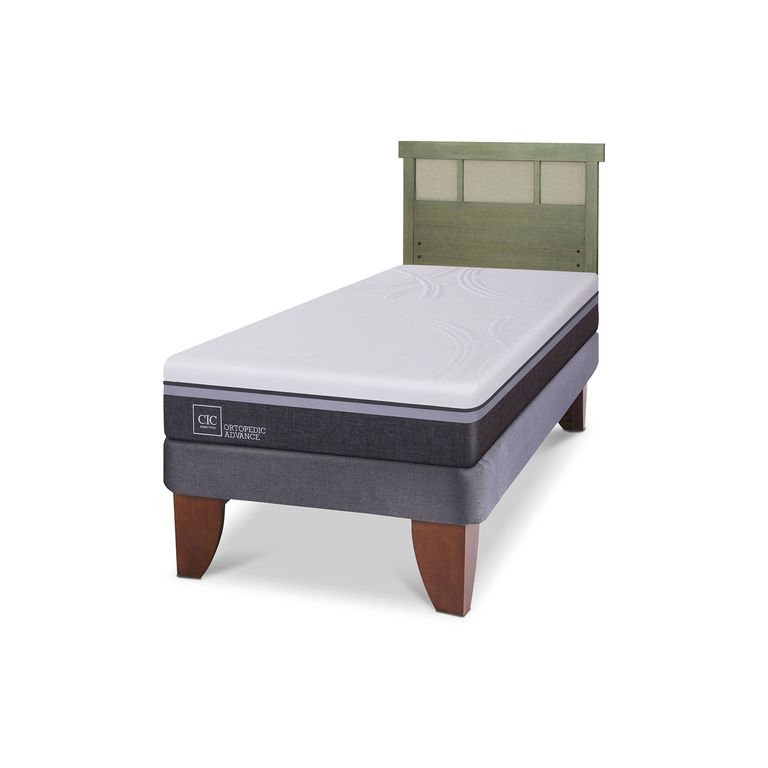 CIC Cama Europea Ortope Ad 1.5 Plazas + Respaldo