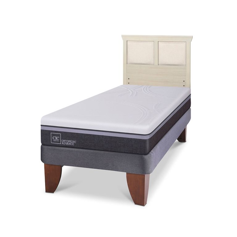 CIC Cama Europea Ortope Ad 1.5 Plazas + Respaldo