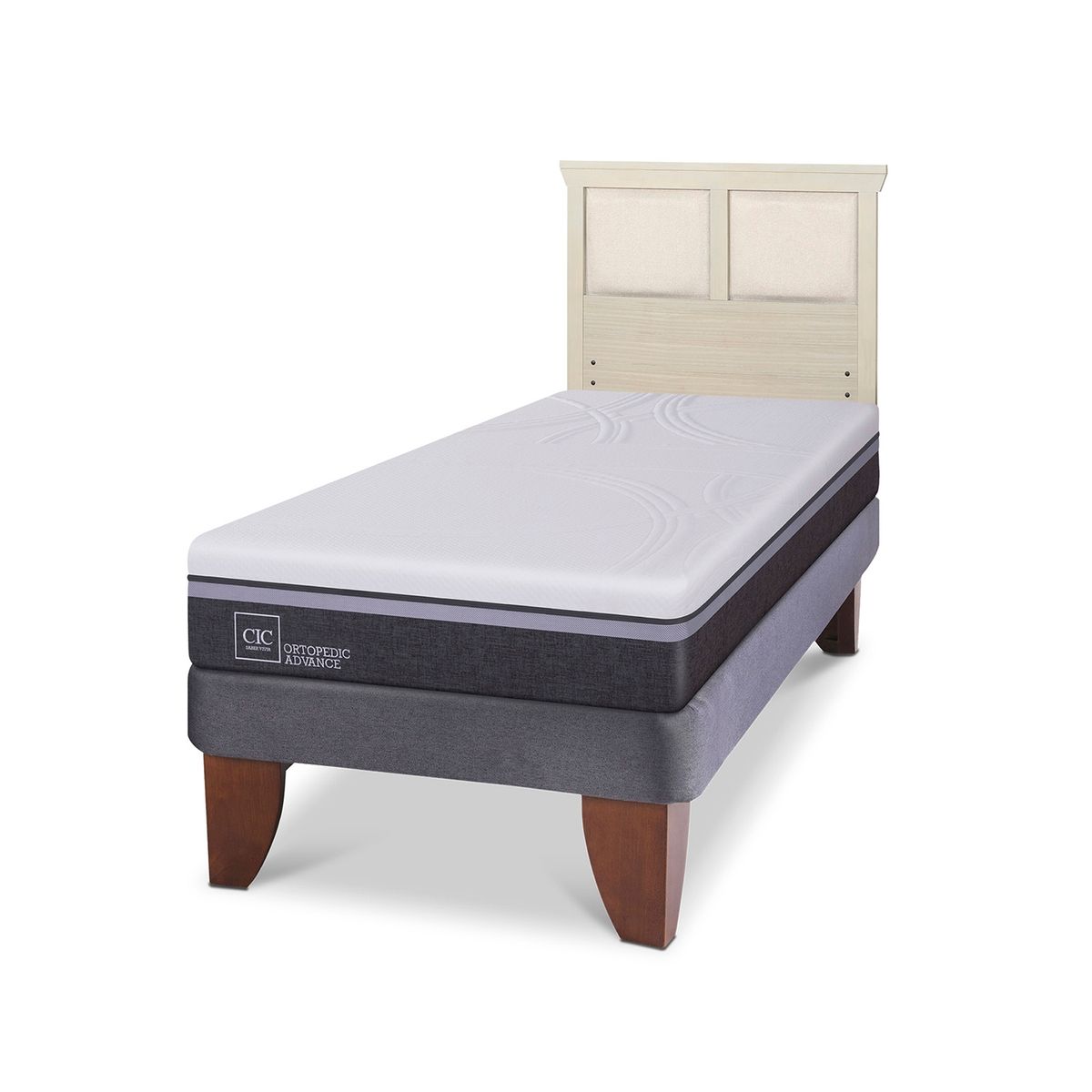CIC - Cama Europea Ortope Ad 1.5 Plazas + Respaldo Cic