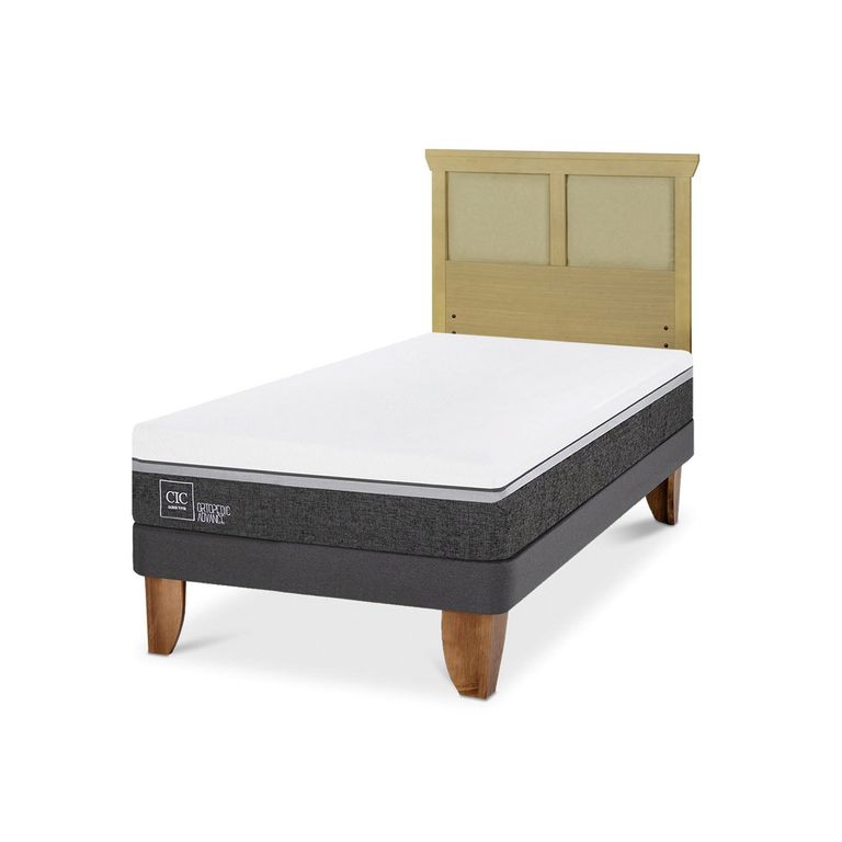 CIC Cama Europea Ortope Ad 1.5 Plazas + Respaldo