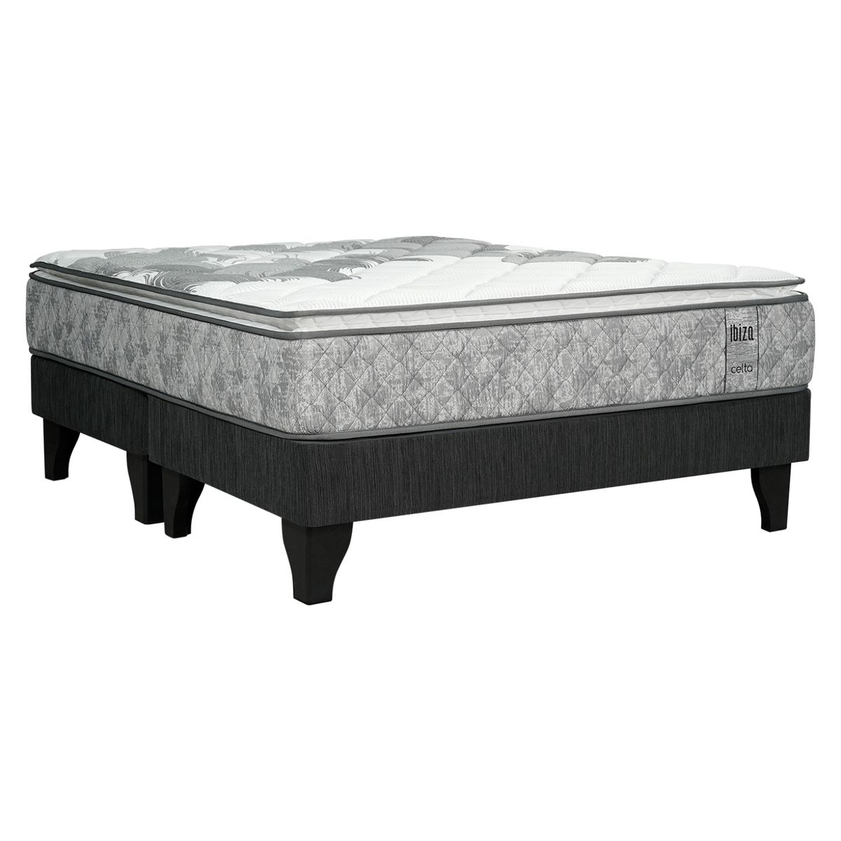 CELTA - Cama Europea Ibiza 2 Plazas X 1.90Mt Base Dividida Celta