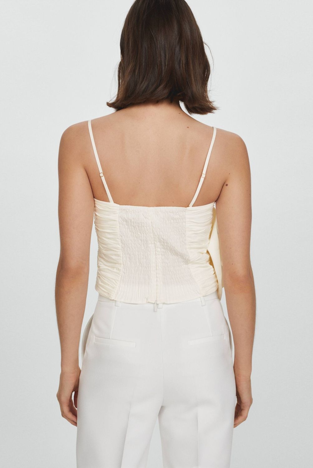 MANGO - Top Maxi Flor Mujer Mango