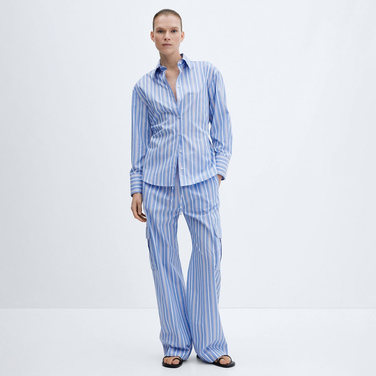 MANGO - Blusa Rayas Lazo Mujer Mango