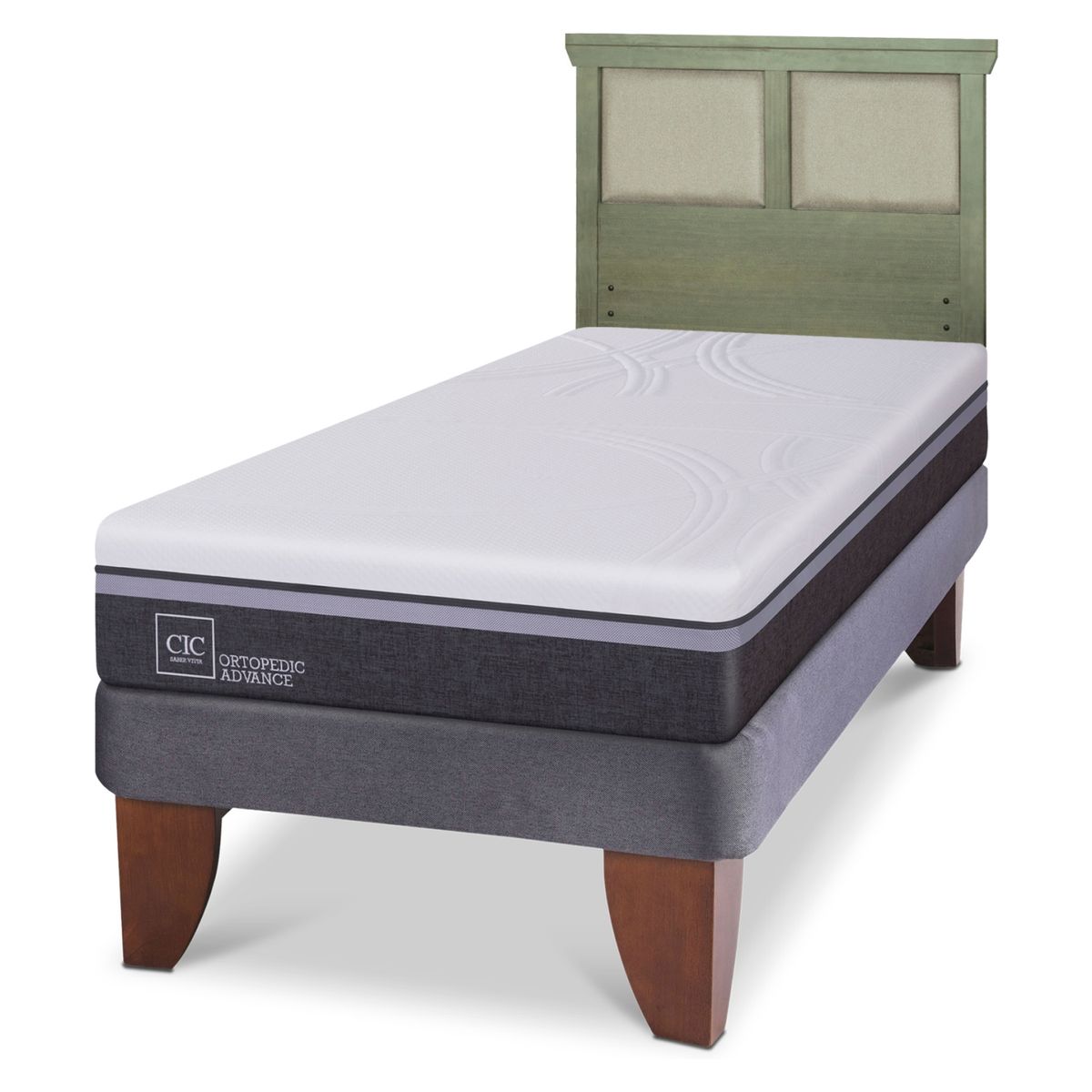 CIC - Cama Europea Ortop Ad 1.5 Plazas + Respaldo Cic