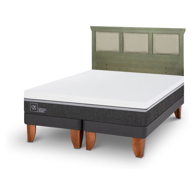 CIC Cama Europea Ortop Ad King + Respaldo