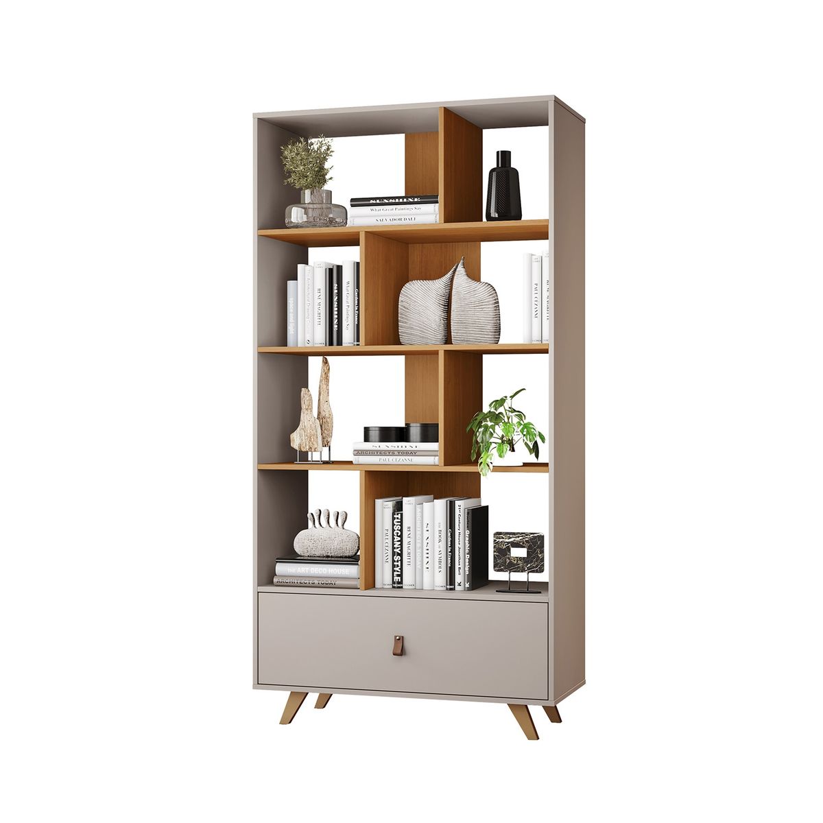 DI PORETTI - Librero Giga 91X179X39 Cm Café  Di Poretti