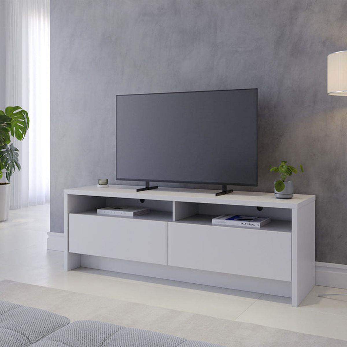 DECOCASA - Rack TV 60 Pulgadas Aspen Blanco Decocasa