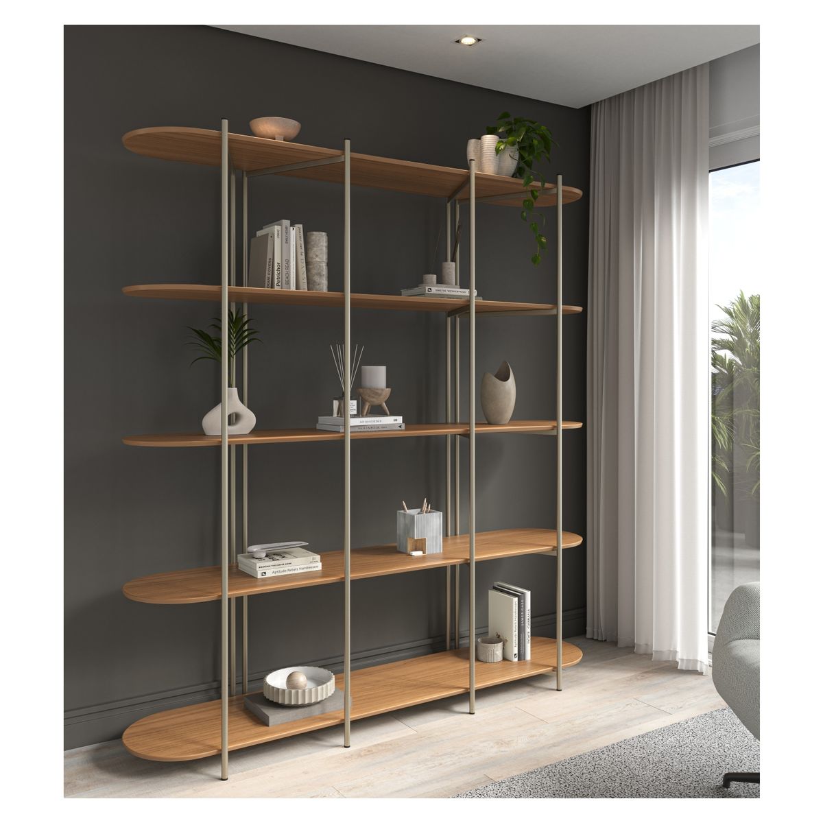 DECOCASA - Estante Enya Canela Champagne Decocasa