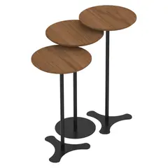 DECOCASA - Set Mesas Orb Canela Black